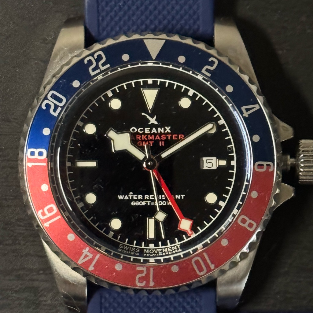 Gmt Watch With Pepsi Bezel Snowflake Hands